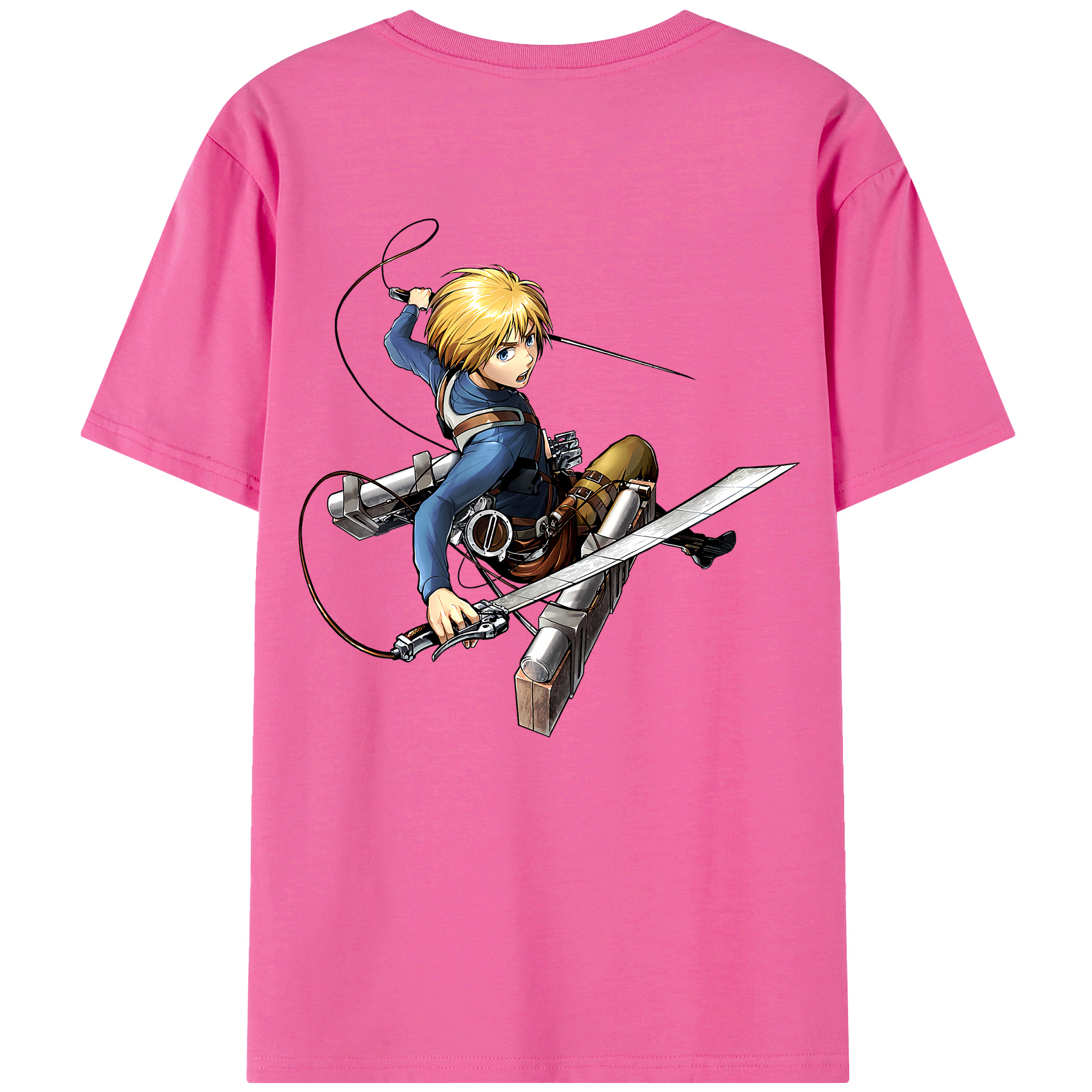 （画像用） 進撃の巨人 アルミン·アルレルト Attack on Titan Armin Arlert レディース半袖Tシャツ(バックプリント)